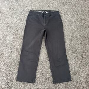 Eddie Bauer Legendwash Stretch Curvy Crop Chino Pants Women's 8 Tall